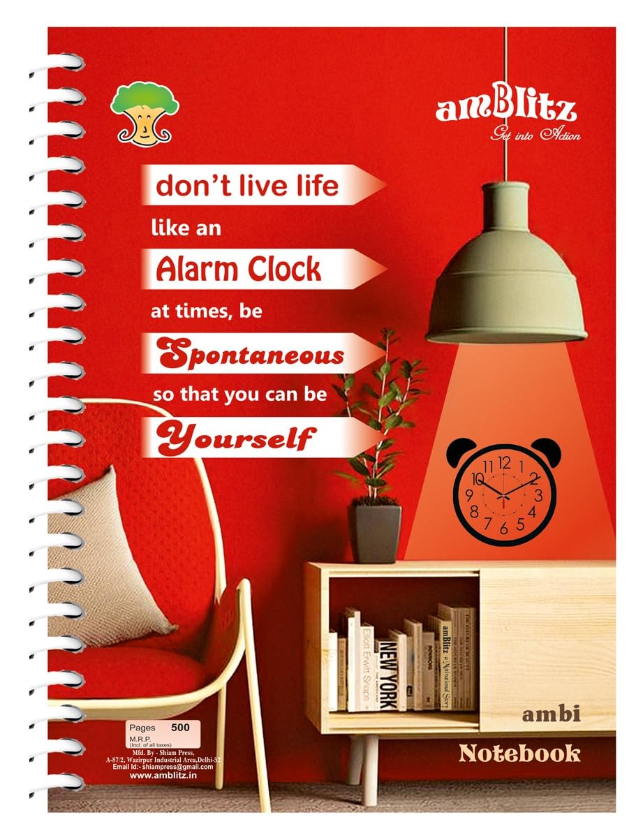 UnRuled Spiral Notebook - 500 Pages - A4 Size